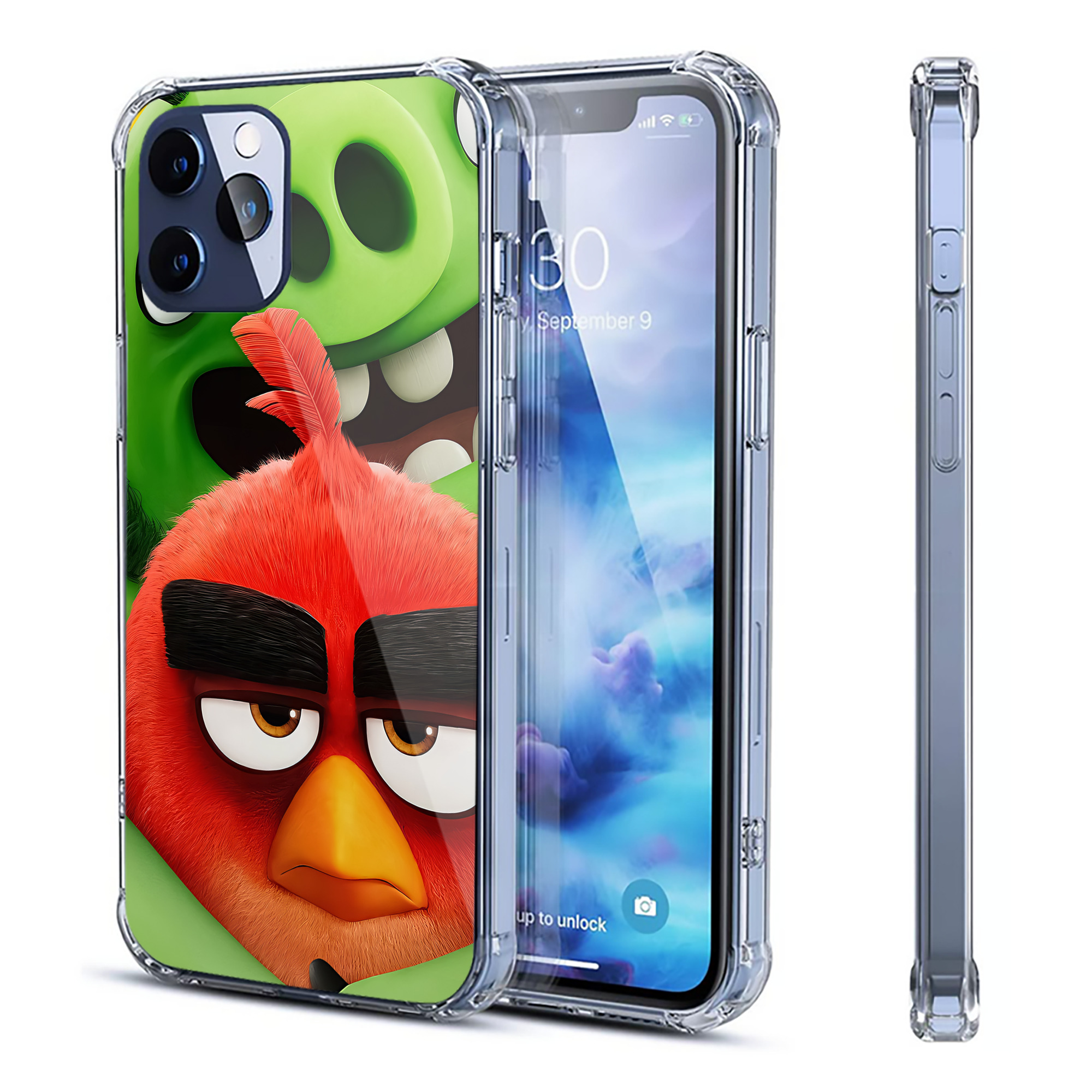 （画像用） Angry Birds アングリーバード 【iPhone 12シリーズ対応】透明スマホケース（クリアソフトケース）